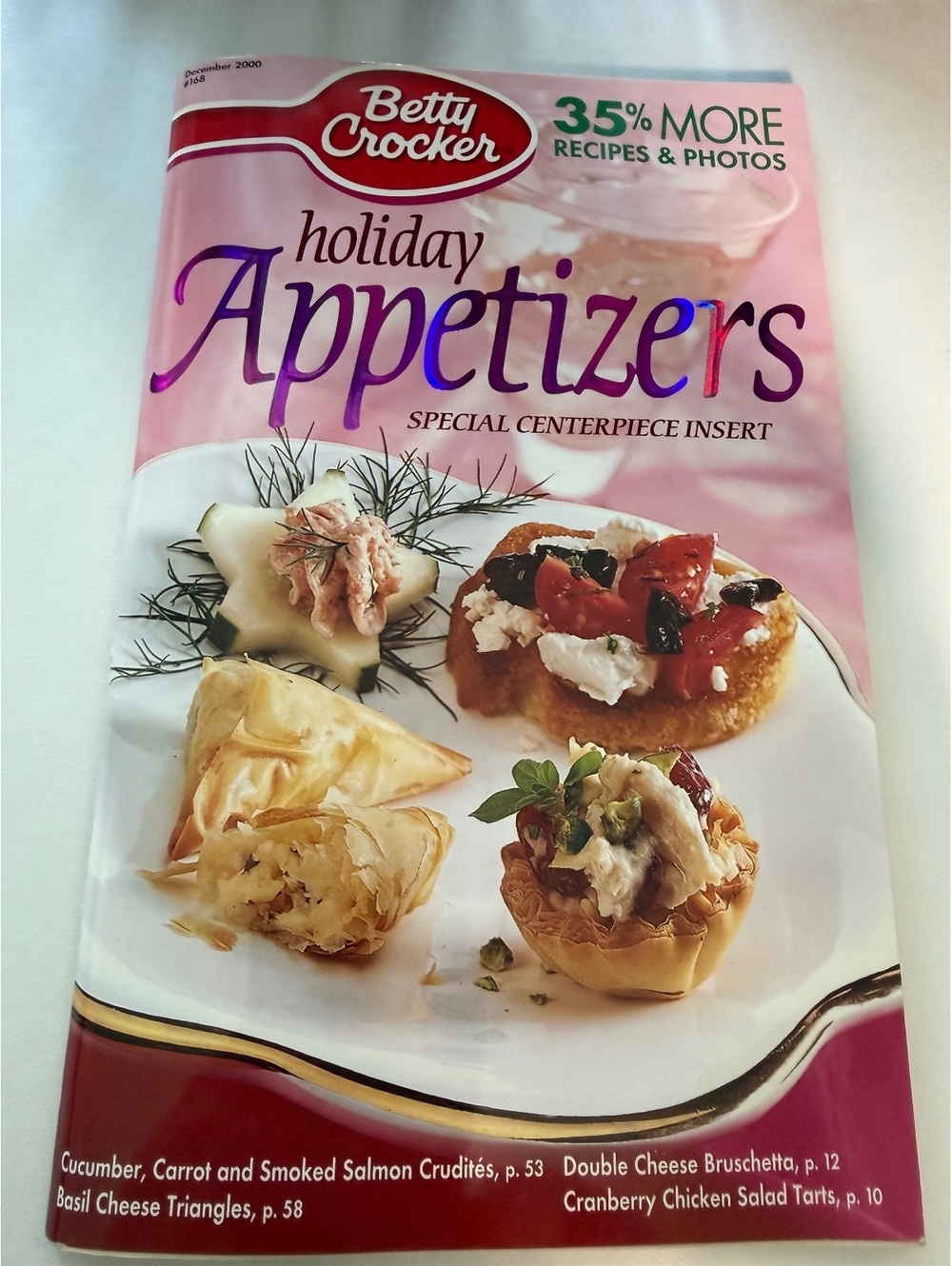 Betty Crocker Holiday Appetizers Special Centerpiece Insert Magazine